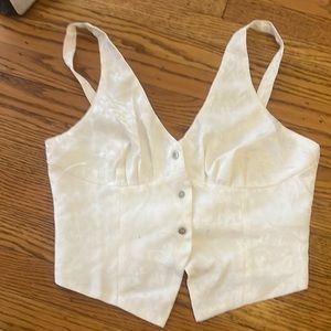 Satin vest corset tank top